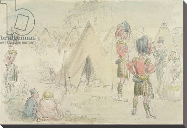 Постер Highland Regiment in Camp с типом исполнения На холсте без рамы
