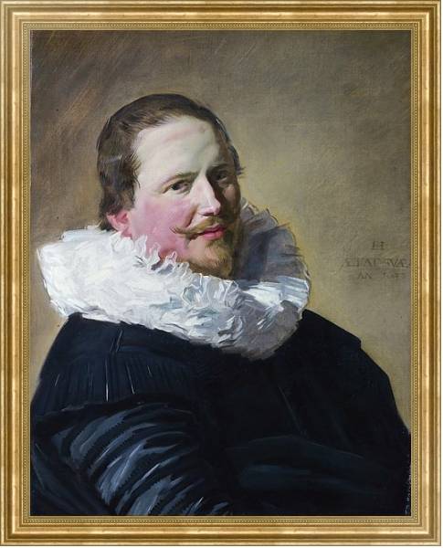 Постер Портрет мужчины на третьем десятке с типом исполнения На холсте в раме в багетной раме NA033.1.051