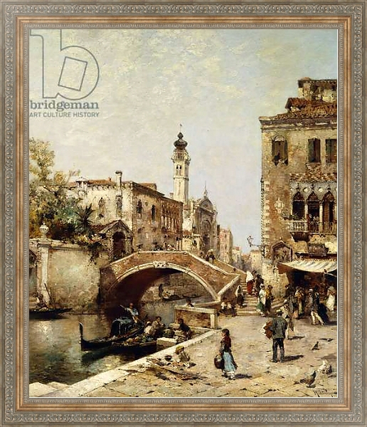 Постер Santa Catarina Canal, Venice, с типом исполнения На холсте в раме в багетной раме 484.M48.310