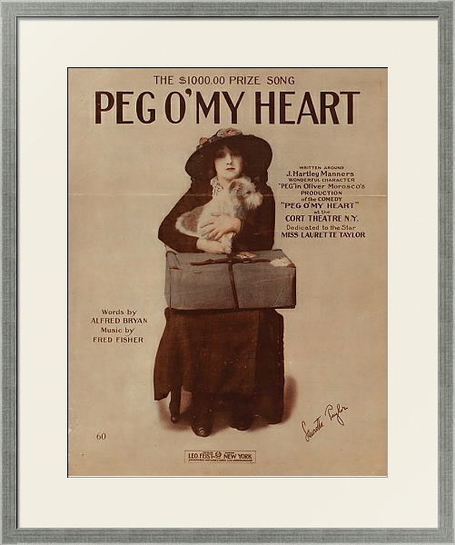 Постер Peg o'my heart с типом исполнения Под стеклом в багетной раме 1727.2510