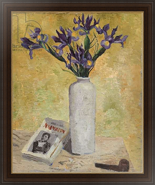 Постер Iris in a Tall Vase, 1928 с типом исполнения На холсте в раме в багетной раме 1.023.151