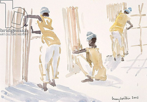 Постер The Bamboo Fence, Senegal, 2003 с типом исполнения На холсте без рамы
