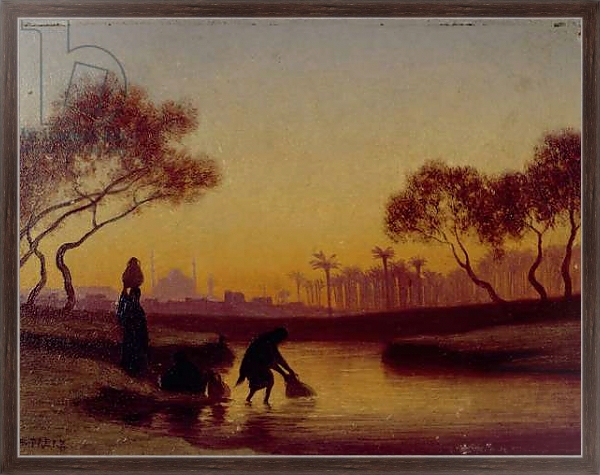 Постер Collecting Water from the River с типом исполнения На холсте в раме в багетной раме 221-02