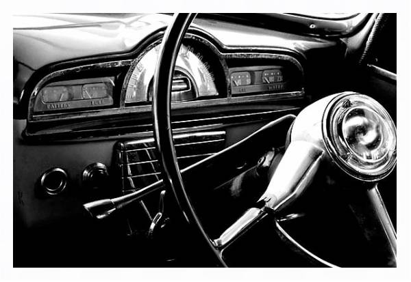 Постер Интерьер авто с типом исполнения На холсте в раме в багетной раме 221-03