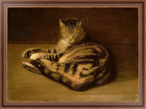 Постер Recumbent Cat, 1898 с типом исполнения На холсте в раме в багетной раме 35-M719P-83