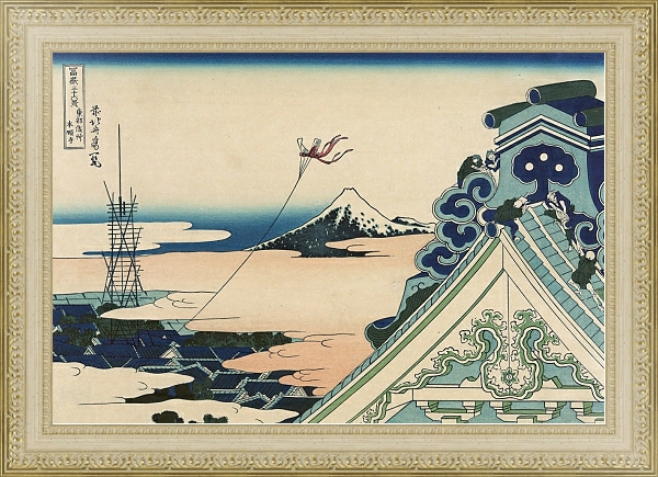 Постер Tōto asakusa honganji с типом исполнения Акварель в раме в багетной раме 484.M48.725