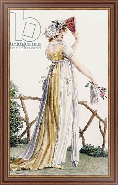 Постер A country style ladies dress, illustration from 'Journal des Dames et des Modes', 1799 с типом исполнения На холсте в раме в багетной раме 35-M719P-83