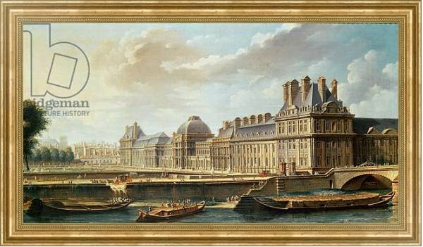 Постер The Palace and Garden of the Tuileries, 1757 с типом исполнения На холсте в раме в багетной раме NA033.1.051