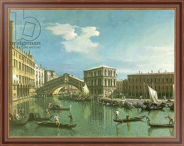 Постер The Rialto Bridge, Venice 2 с типом исполнения На холсте в раме в багетной раме 35-M719P-83