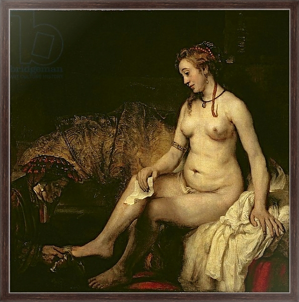 Постер Bathsheba Bathing, 1654 4 с типом исполнения На холсте в раме в багетной раме 221-02