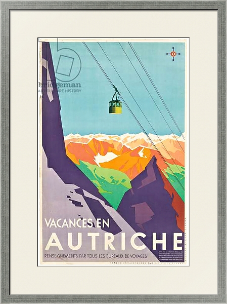 Постер Poster advertising vacations in Austria, с типом исполнения Под стеклом в багетной раме 1727.2510