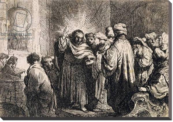 Постер Christ with the Elders, from Michael Faraday's scrapbook с типом исполнения На холсте без рамы