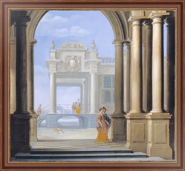 Постер The Entrance to a Palace с типом исполнения На холсте в раме в багетной раме 35-M719P-83