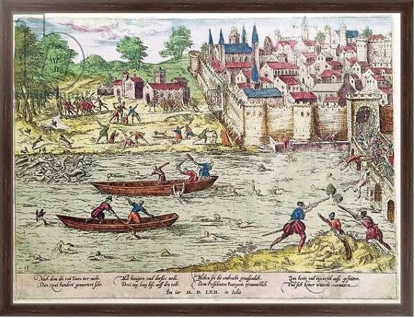 Постер Massacre of Tours, in July 1562 с типом исполнения На холсте в раме в багетной раме 221-02
