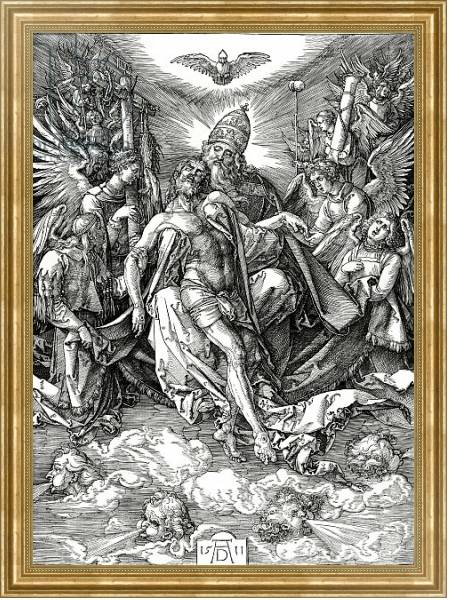 Постер The Holy Trinity, 1511 с типом исполнения На холсте в раме в багетной раме NA033.1.051