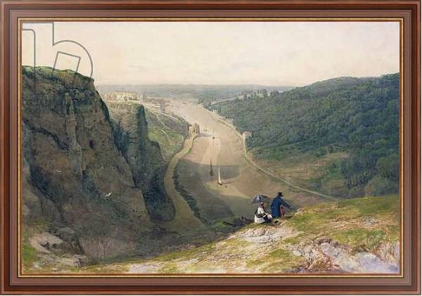 Постер The Avon Gorge, looking over Clifton, c.1820 с типом исполнения На холсте в раме в багетной раме 35-M719P-83