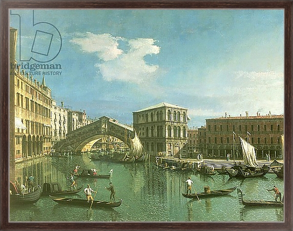 Постер The Rialto Bridge, Venice 2 с типом исполнения На холсте в раме в багетной раме 221-02