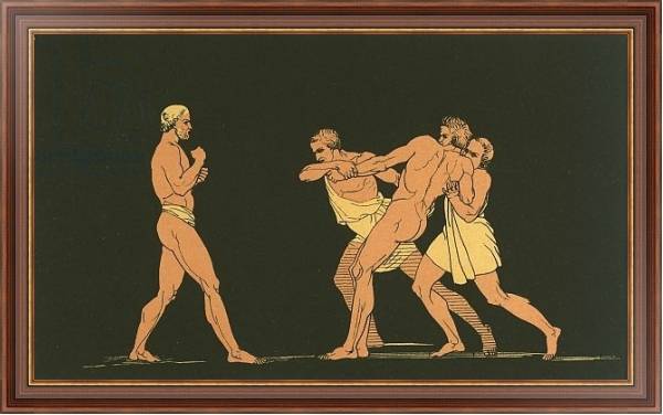 Постер Ulysses preparing to fight with Irus с типом исполнения На холсте в раме в багетной раме 35-M719P-83