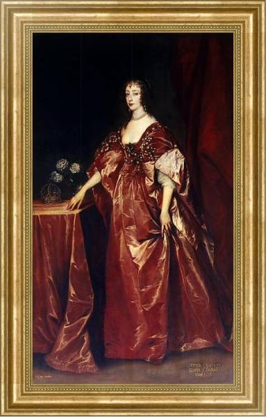 Постер Портрет королевы Генриетты-Марии с типом исполнения На холсте в раме в багетной раме NA033.1.051