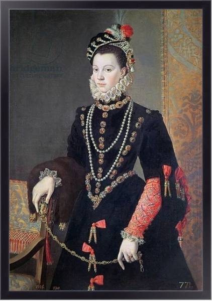 Постер Elizabeth de Valois, 1604-8 с типом исполнения На холсте в раме в багетной раме 221-01