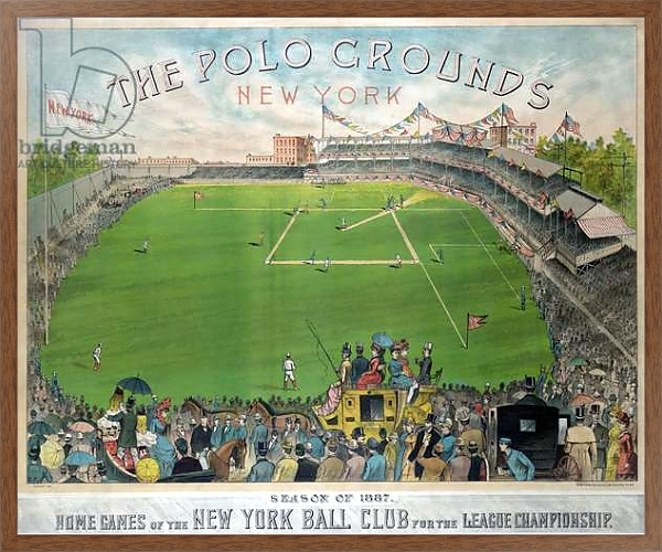 Постер The Polo Gronds, New York, pub. 1887 с типом исполнения На холсте в раме в багетной раме 1727.4310