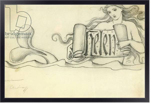 Постер Study for Helen, c.1880 с типом исполнения На холсте в раме в багетной раме 221-01