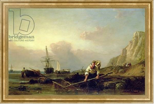 Постер Shrimping 88;this painting has an indecipherable date; с типом исполнения На холсте в раме в багетной раме NA033.1.051