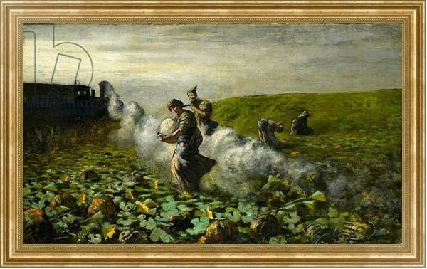 Постер The Pumpkin Harvest, 1897 с типом исполнения На холсте в раме в багетной раме NA033.1.051