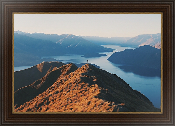 Постер Ройс Пик, Новая Зеландия с типом исполнения На холсте в раме в багетной раме 1.023.151