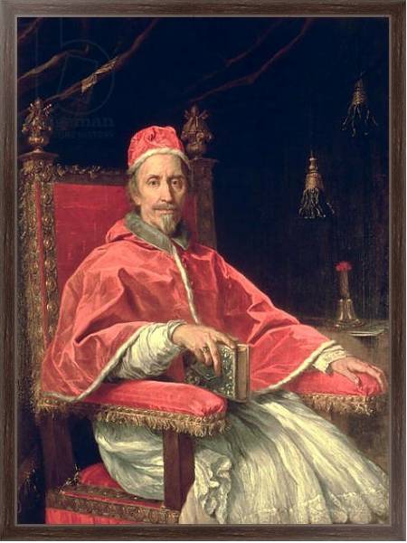 Постер Portrait of Pope Clement IX с типом исполнения На холсте в раме в багетной раме 221-02