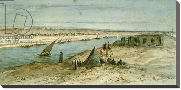 Постер The Suez Canal 1869 с типом исполнения На холсте без рамы