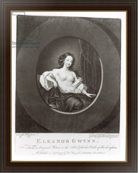 Постер Eleanor Gwynne engraved by Valentine Green 1777 с типом исполнения На холсте в раме в багетной раме 1.023.151