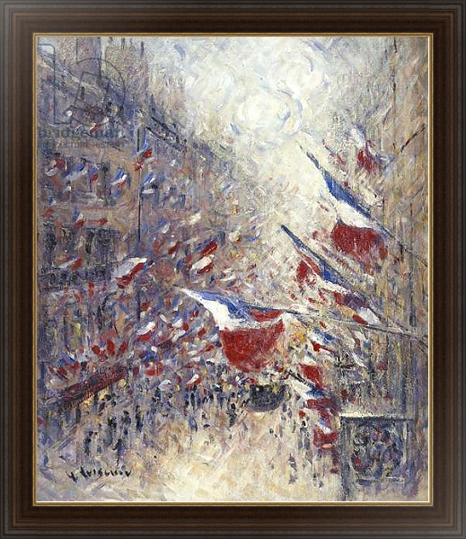 Постер The Fourteenth of July in Paris, с типом исполнения На холсте в раме в багетной раме 1.023.151