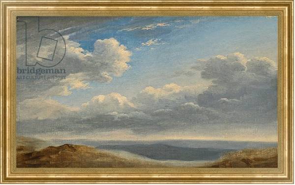 Постер Study of Clouds over the Roman Campagna c.1782-85 с типом исполнения На холсте в раме в багетной раме NA033.1.051