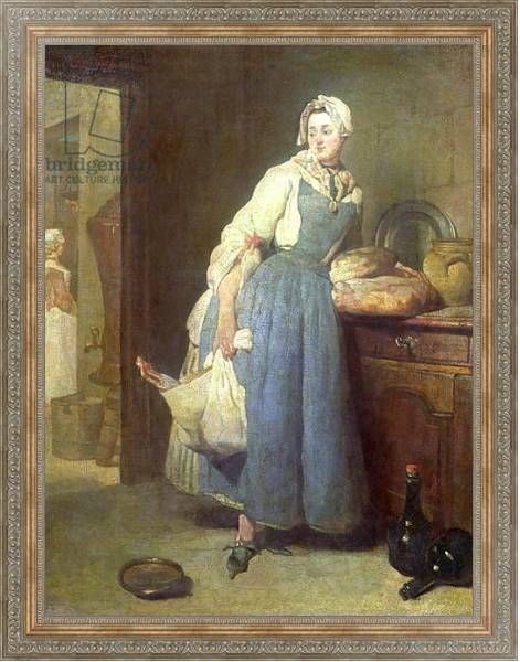 Постер The Kitchen Maid with Provisions, 1739 с типом исполнения На холсте в раме в багетной раме 484.M48.310