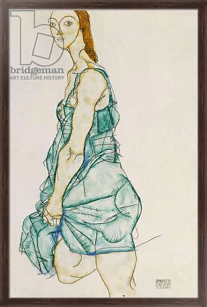 Постер Upright Standing Woman, 1912 с типом исполнения На холсте в раме в багетной раме 221-02