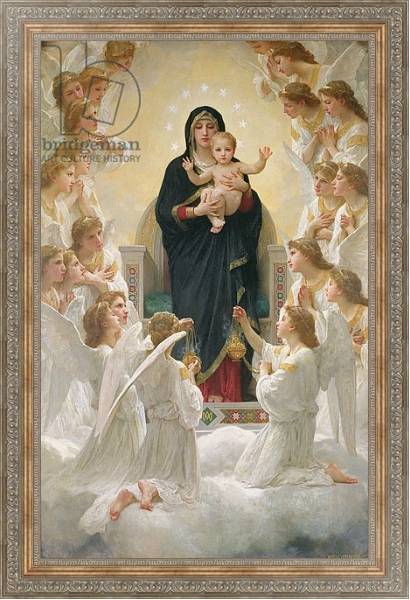 Постер The Virgin with Angels, 1900 с типом исполнения На холсте в раме в багетной раме 484.M48.310