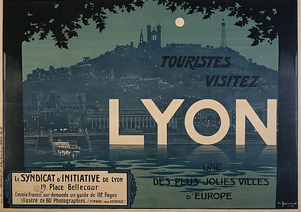 Постер Lyon, une des plus jolies villes d’Europe с типом исполнения На холсте без рамы