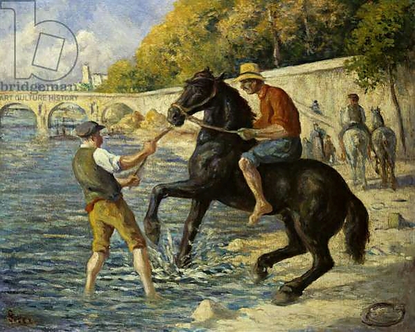 Постер Bathing Horses in the Seine, 1910 с типом исполнения На холсте без рамы