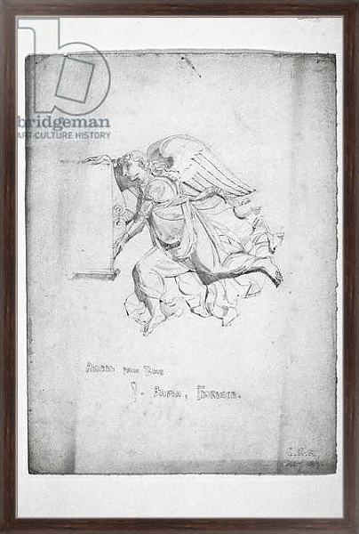 Постер Angel from Tomb, Badia, Florence, 1891 с типом исполнения На холсте в раме в багетной раме 221-02