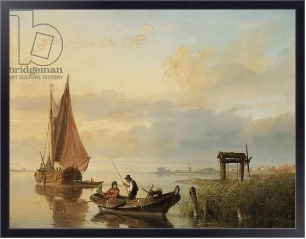Постер Fishing vessels at sunset с типом исполнения На холсте в раме в багетной раме 221-01