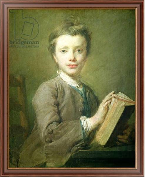 Постер A Boy with a Book, c.1740 с типом исполнения На холсте в раме в багетной раме 35-M719P-83