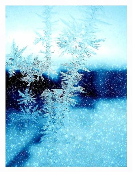 Постер Снежинки 2 с типом исполнения На холсте в раме в багетной раме 221-03