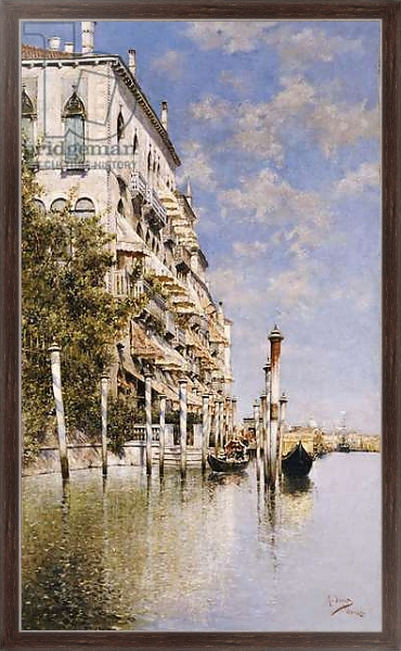 Постер Along the Grand Canal с типом исполнения На холсте в раме в багетной раме 221-02