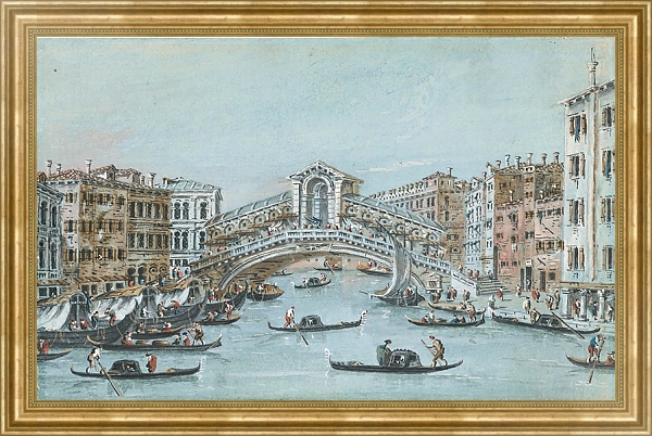 Постер The Rialto Bridge с типом исполнения На холсте в раме в багетной раме NA033.1.051