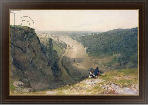 Постер The Avon Gorge, looking over Clifton, c.1820 с типом исполнения На холсте в раме в багетной раме 1.023.151