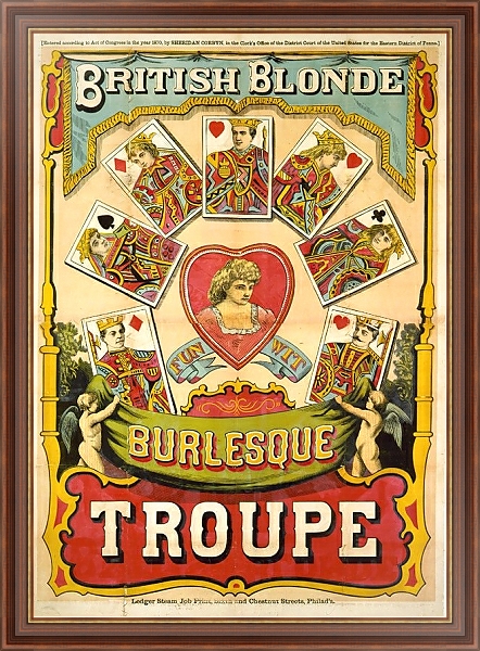 Постер British Blonde Burlesque Troupe с типом исполнения На холсте в раме в багетной раме 35-M719P-83