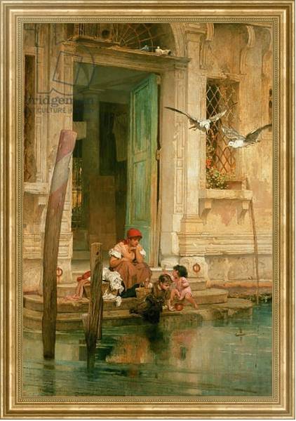 Постер By the Canal, Venice с типом исполнения На холсте в раме в багетной раме NA033.1.051