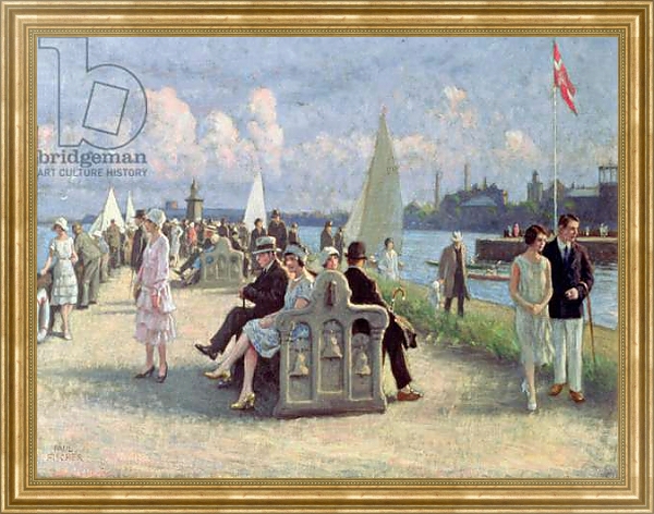 Постер People on a Promenade с типом исполнения На холсте в раме в багетной раме NA033.1.051