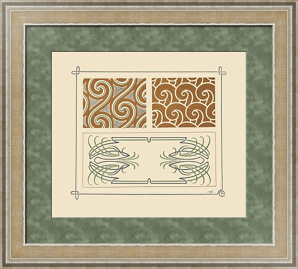 Постер Abstract design based on swirls. с типом исполнения Акварель в раме в багетной раме 485.M40.584
